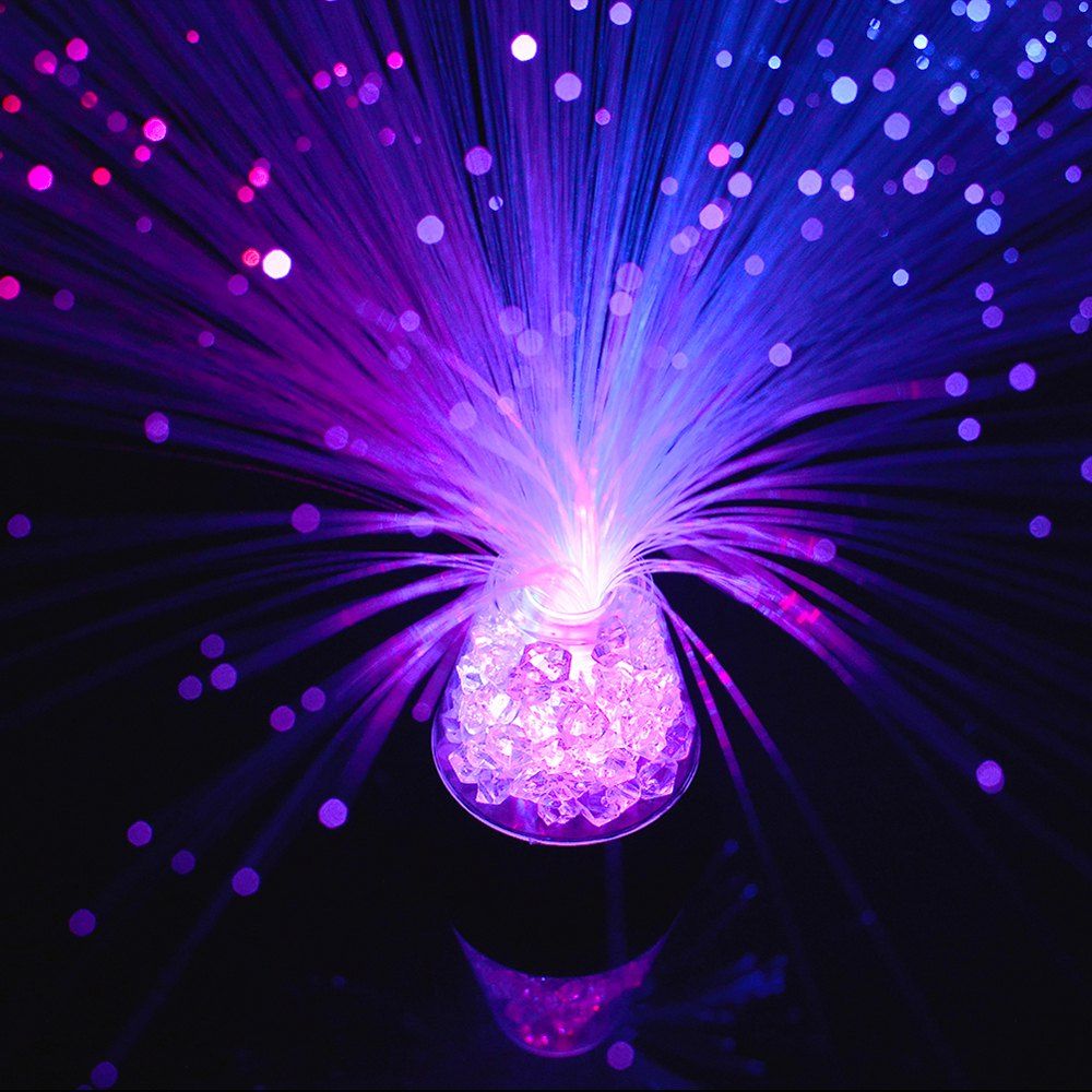 

Fiber Optic Light Colour Changing Crystal Base 13 Inch Mood Novelty Lamp, Rgb