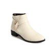 Pointu rugueux faible avec des bottes simples de mode nu - Beige 42