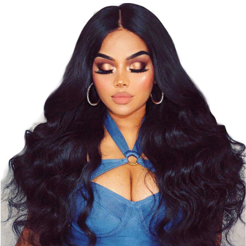 

Modern Fairy Hair Front Lace Wig Loose Wave, Black