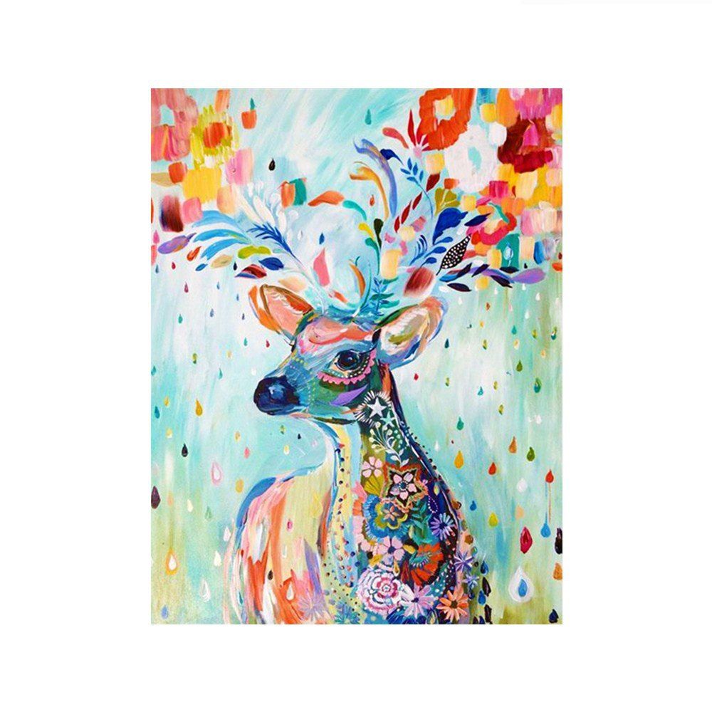 

Colored Deer Prints Diamond Paintings, Colorful