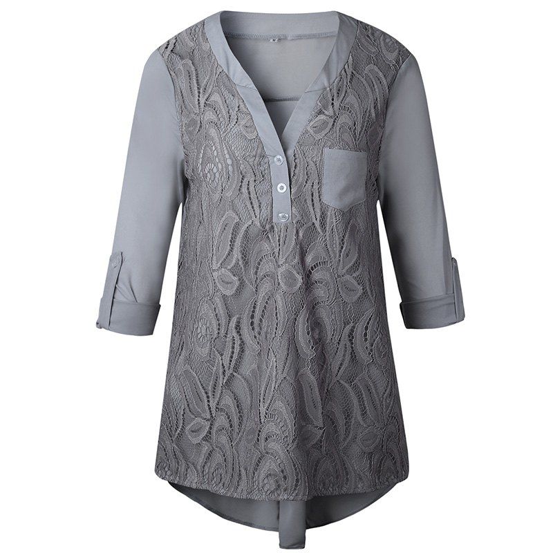 

Long Sleeves Of A Large Lace Shirt, Gray
