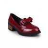 Bow-tie Shallow-mouth Chaussures pour femmes - Rouge vineux 39