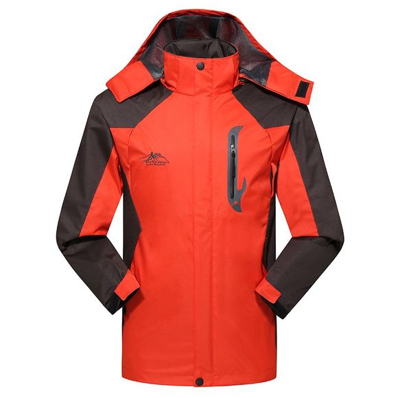 2017 Hommes Causal Sports Water Proof Softshell - Tangerine L