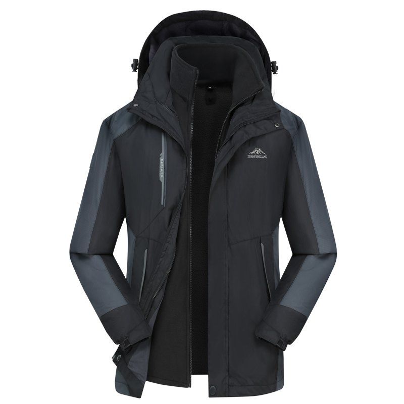 

2017 Men Winter Causal Sports Water Proof Softshell Coat, Black