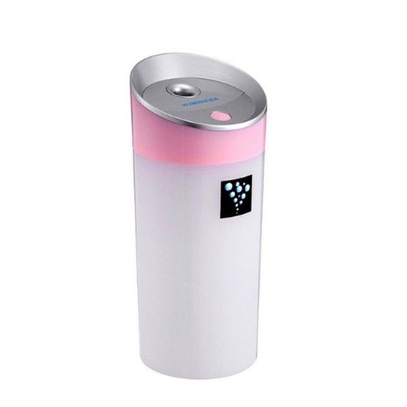 Petit O mini USB voiture humidificateur aromathérapie ion négatif purification d'air muet - Rose 