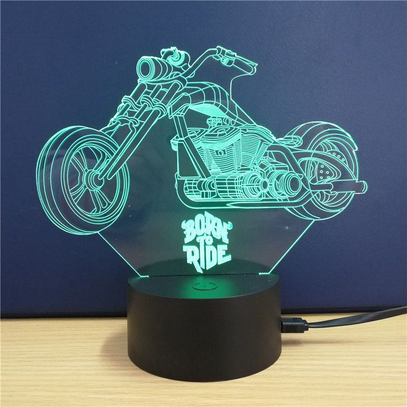 

Harley Davidson Motorcycle Gift Advertising Promotion LED Touches The Color-Changing 3D Lamp USB Creative Nightlight, Rgb