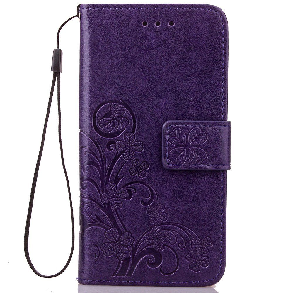 

Luxury 3D Embossing PU Leather Case for iPhone 6 Plus / 6s Plus, Purple