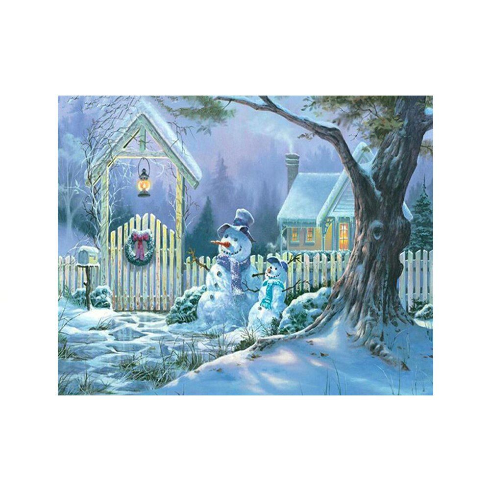 

Christmas Snowman Print Draw Diamond Drawing, Charm
