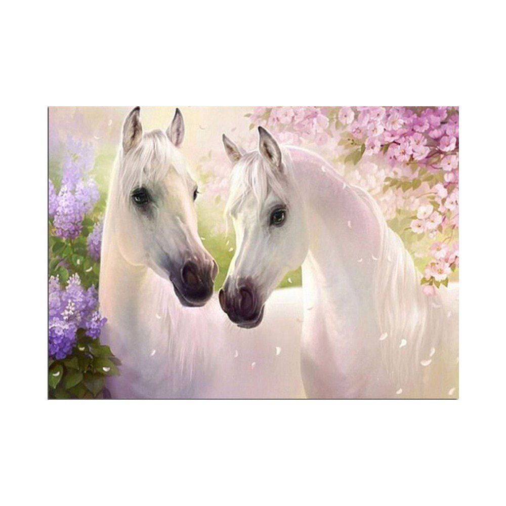 

White Horse Print Diamond Painting, Colormix