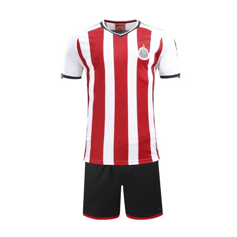 

Chivas Home Shirt 17-18 Away Mexican League Football Suit Short Sleeve Shirt, Red