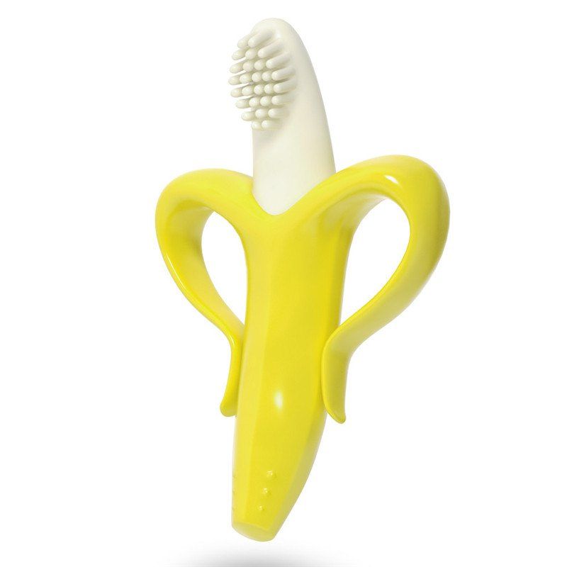 

Baby Banana Infant Training Toothbrush and Teether, Yellow