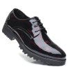 Hommes Business Fashion Casual Britannique Comfort Leisure Chaussures en cuir chaussures - Noir et Rouge 42