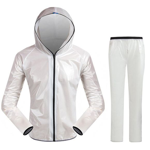 Split Raincoat Vêtements ultra-minces - Blanc M