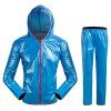 Split Raincoat Vêtements ultra-minces - Bleu L