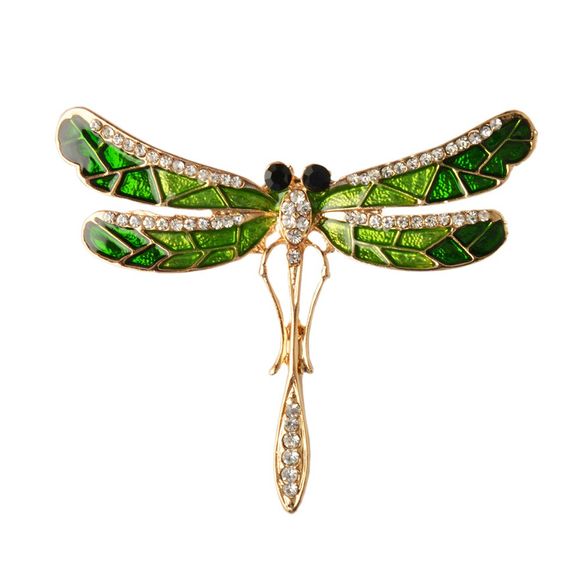 Unique mignonne libellule broche émail cristal beaux bijoux pour femmes Broches cadeau - Lierre 