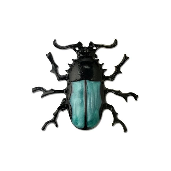 Mignon Bug Insecte Broche Enfants Garçons Vêtements Accessoires Noir Bleu Émail Broches Cadeaux D'anniversaire Bijoux - Noir 