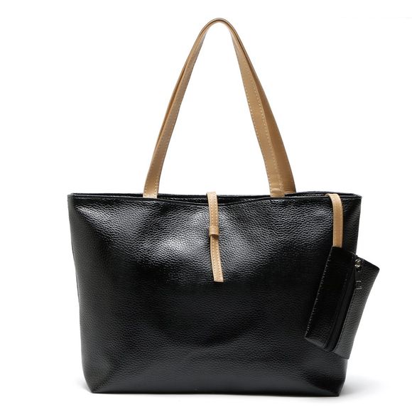 Sac de plage sacs à main de haute qualité Top-Handle sacs femmes sac dames sacs à bandoulière en cuir - Noir 