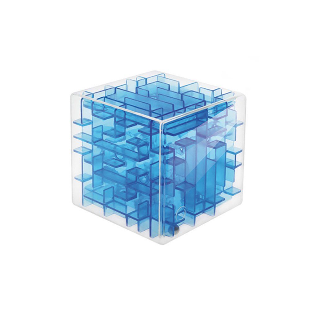 

3D Labyrinth Ball Cube Toy, Blue