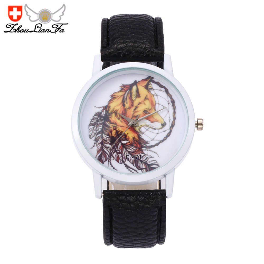 

ZhouLianFa New Top Brand Luxury Ladies Creative Cartoon Quartz Watch, Black