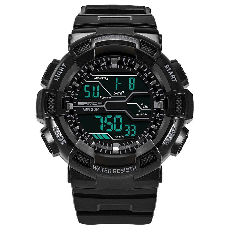 

Men Large Dial Waterproof Personalized Electronic Fashion Outdoor Sports Watches, Black