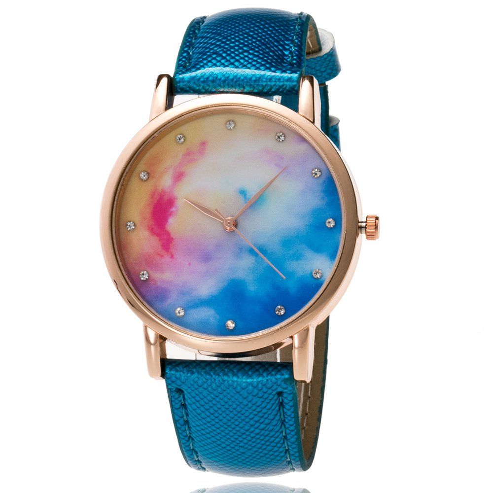 

ZhouLianFa fashion Crystal Diamond-Studded Quartz Watch, Blue