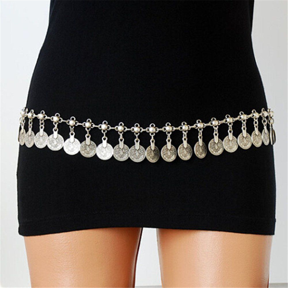 

Gypsy Silver Metal Waist Chain