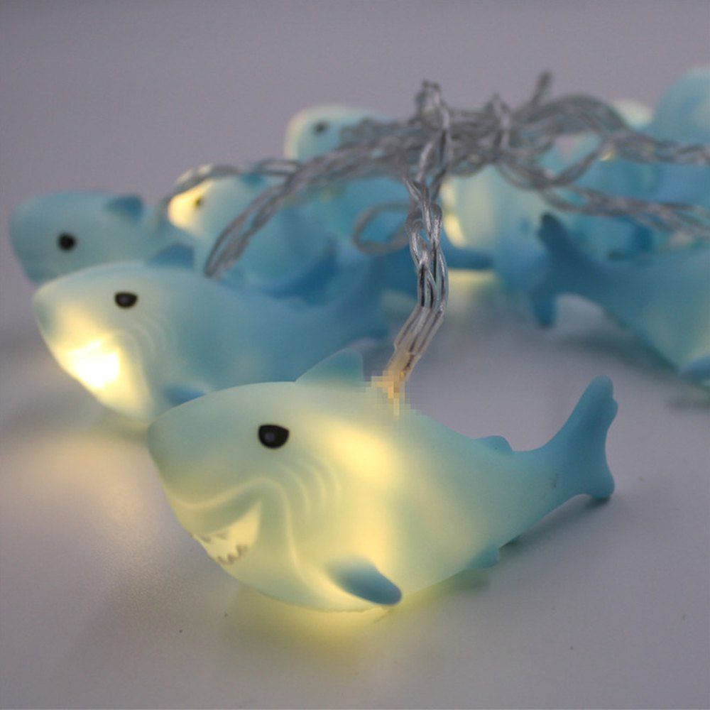 

Plastic Shark Battery Lamp Led Children'S Room Decoration Lamp Christmas Decorations, Blue