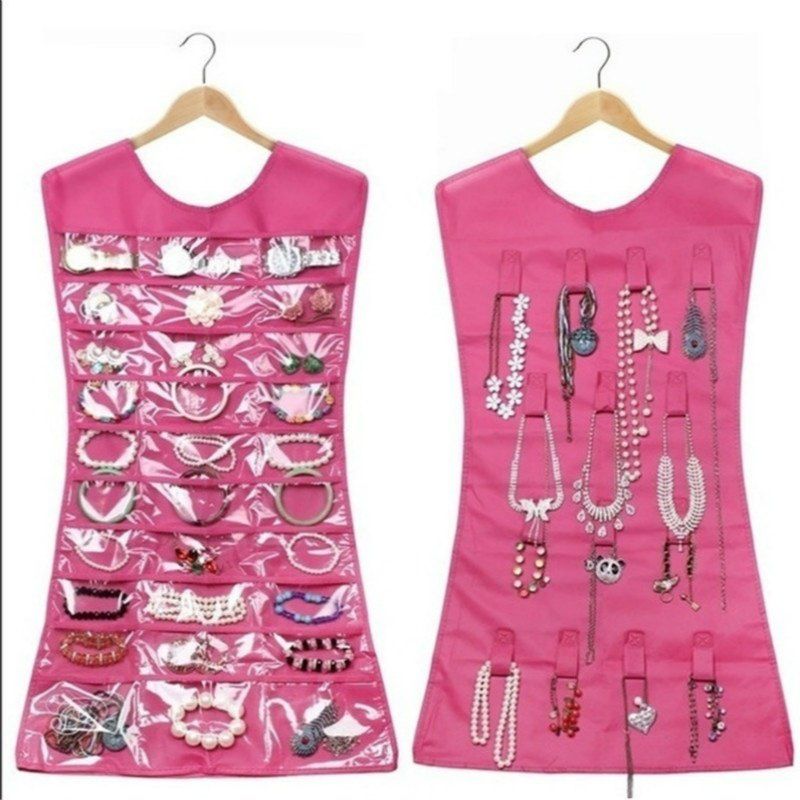 

Large Jewelry Holder Necklace Bracelet Earring Ring Pouch Organizer Bag Jewelry Display Bags, Black
