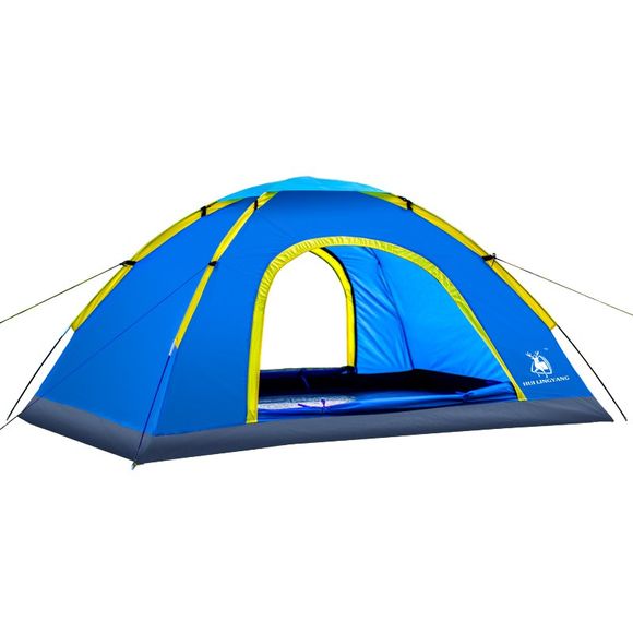 Tente Simple Double Couche pour Deux Personnes - Bleu 1PC