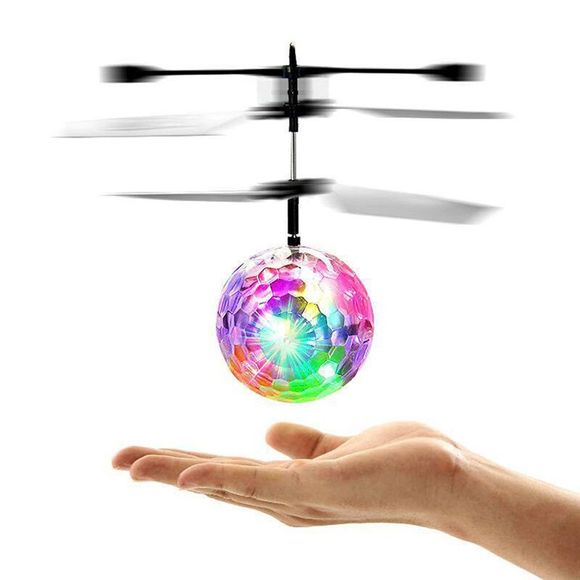 Jouet EpochAir RC Boule Volante Drone Hélicoptère avec Eclairage LED Intégré pour Enfants Adolescents Coloré - Transparent 