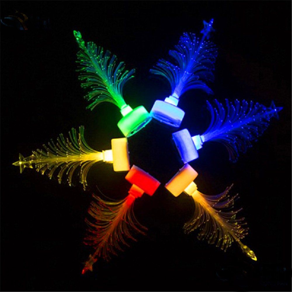 

2PCS- Fiber Optic Christmas Tree Mini LED Christmas Tree, Multicolor
