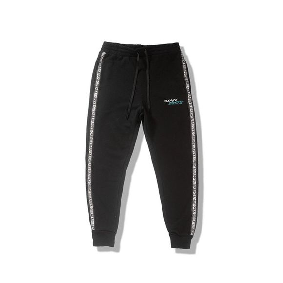 Pantalons décontractés pour hommes Comfy Drawstring Fashion Color Block Tous les pantalons de match - Noir XL