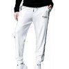 Pantalons décontractés pour hommes Comfy Drawstring Fashion Color Block Tous les pantalons de match - Blanc 2XL