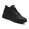 Chaussures en Caoutchouc Décontractées avec Lacet Bottes de Neige Cheville Extérieures à la Mode Hiver pour Homme - Noir 43