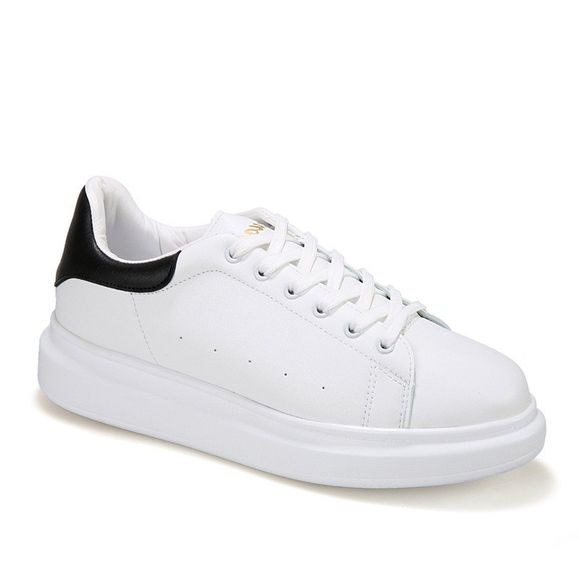 Chaussures blanches avec chaussures simples hommes et femmes - Blanc 36