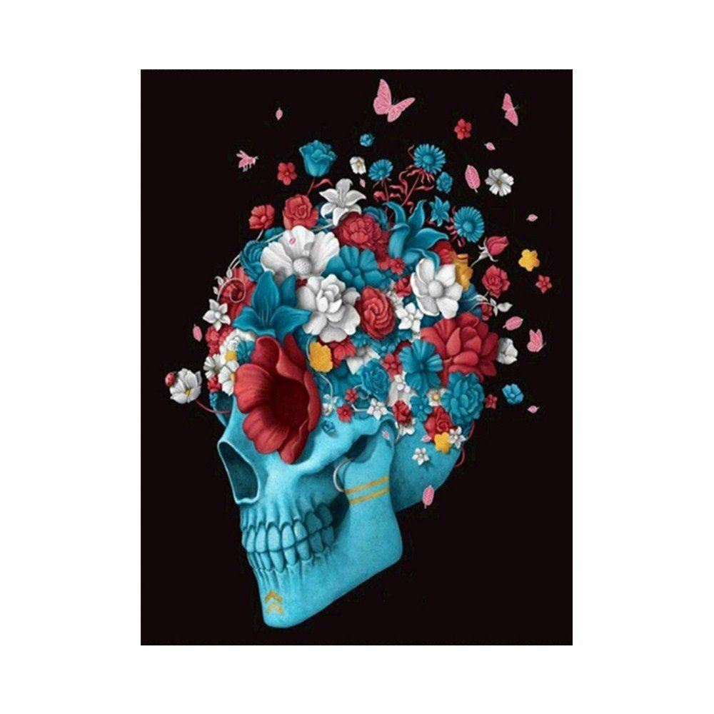 

Naiyue S219 Skull Flower Print Draw Diamond Drawing, Colormix