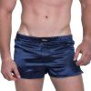 Boxer Taddlee Sexy Hommes Shorts Trunks vêtements de nuit Accueil Short Bas 2017 New Boxers Casual solide Tronc de base - Bleu XL