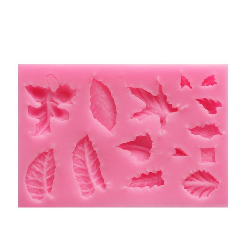 

DIY Leaf Veiner Silicone Mold Cake Decorating Fondant Flower Sugar Craft Cake Bakware Mold Wedding Decoration, Pink
