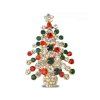 Broches de sapin de Noël coloré nouveau belle cristal broche couleur or broche bijoux pour femme - coloré 