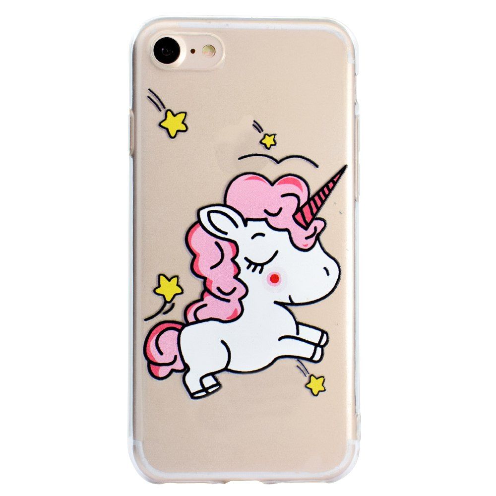 

Unicorn Pattern HD Transparent TPU Material Soft Phone Case for iPhone 7 / 8, Colormix