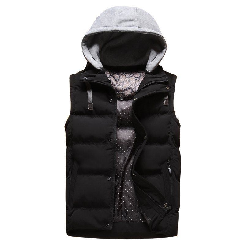 

Men Autumn and Winter Vest, Black