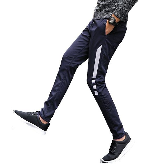 Hommes Pantalons décontractés Chaud Mode Confort Épaissi Tous les pantalons de match - Bleu 2XL