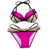 Nouveau mode dames Split mode couleur maillot de bain bikini - Rose S