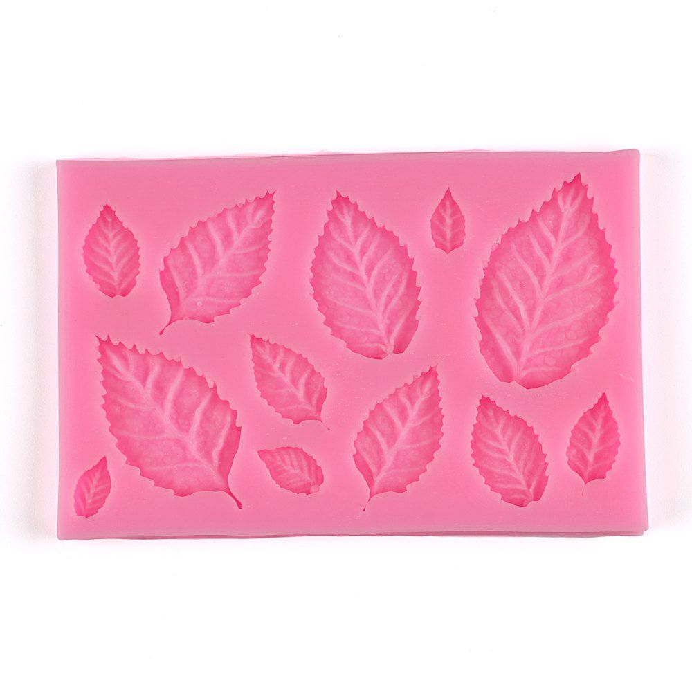 

FACEMILE DIY Leaf Veiner Silicone Mold Cake Decorating Fondant Flower Sugar Craft Cake Bakware Mold Wedding Decoration, Pink