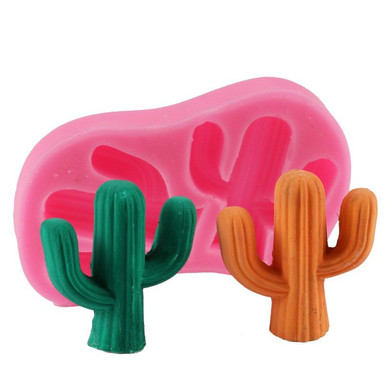 

DIY Cactus Cake Silicone Molds Cookie Cupcake Chocolate Fondant Cake Decorating Tool Gumpaste Soap Clay Fimo Mold, Pink