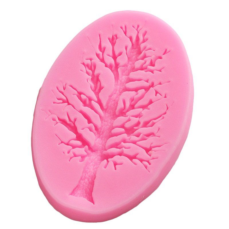 

Facemile Christmas Tree Silicone Mold Cupcake Lace Broder Fondant Cake Decorating Tool Chocolate Candy Jelly Gumpaste Mould, Pink