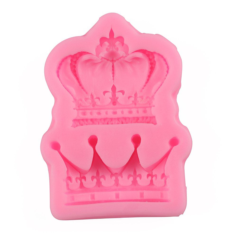 

Facemile Crown Princess Queen 3D Silicone Mold Cake Cupcake Chocolate Decorating Tools DIY Wedding Fondant Decorating Mould, Pink