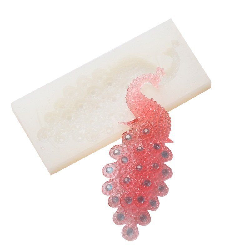 

Sugarcraft Peacock Silicone Mold Fondant Mold Cake Decorating Tools Chocolate Gumpaste Mold, Transparent