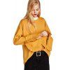 Les femmes  's Fashion Round Round Loose Ruffle poignets Split Sweatshirt - Curcumae XL