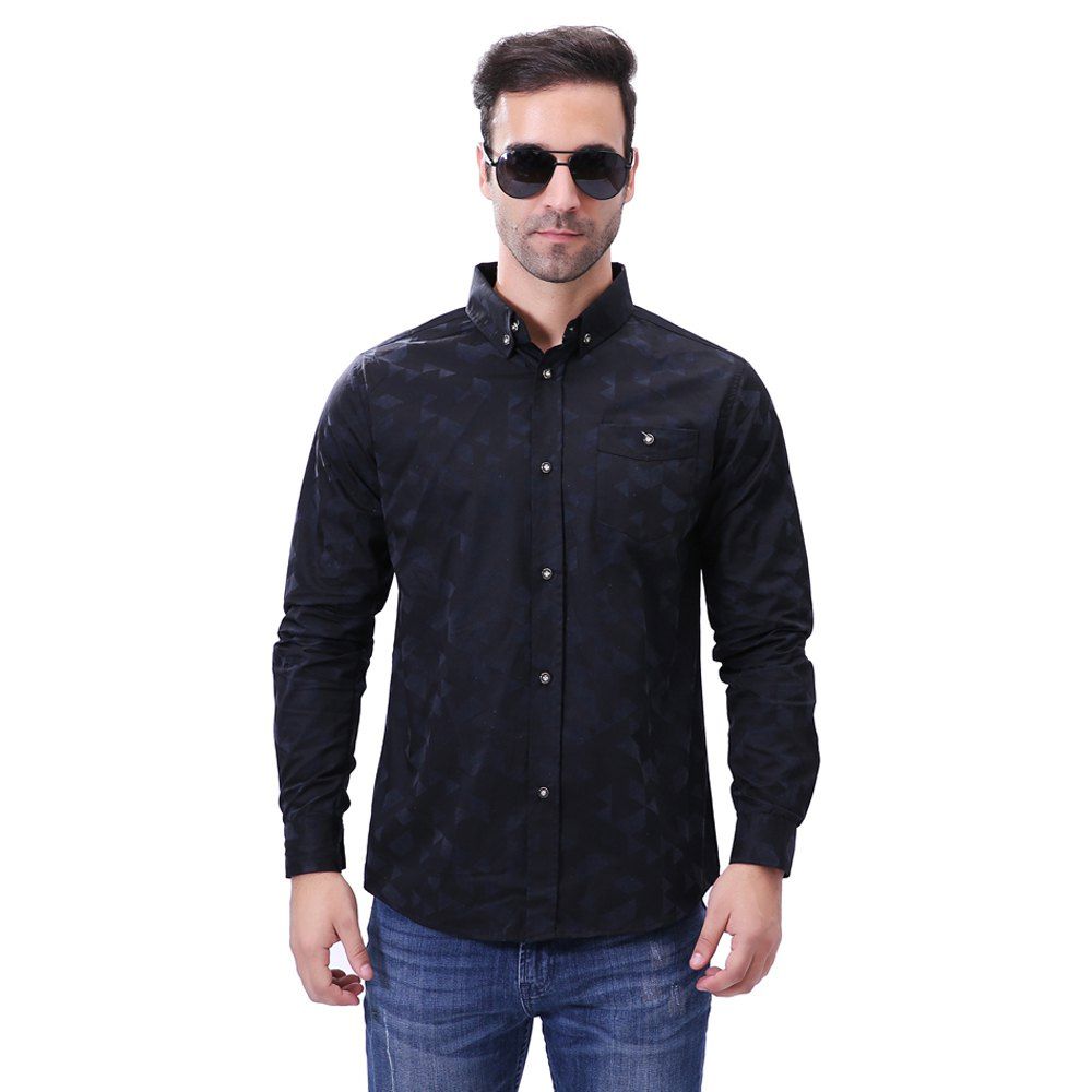 

Dark Plaid Shirt for Men, Black